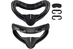 Sonicgrace Comfort Face Pad for Quest 2, VR Facial Interface and Foam Replacement Accessories for Mate Quest 2, with PU Leather & Breathable Foam Face Cover