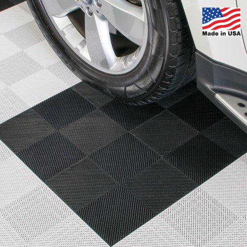 BlockTile B2US4230 Deck and Patio Flooring Interlocking Tiles Perforated Pack, Black, 30-Pack - Thumbnail 2
