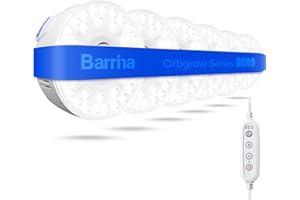 Barrina Orbgrow OG09 Puck Grow Light, 5000K 54W(6 x 9W, 810 Watt Equiv), Full Spectrum Plant Light for Indoor Plants, Magneti