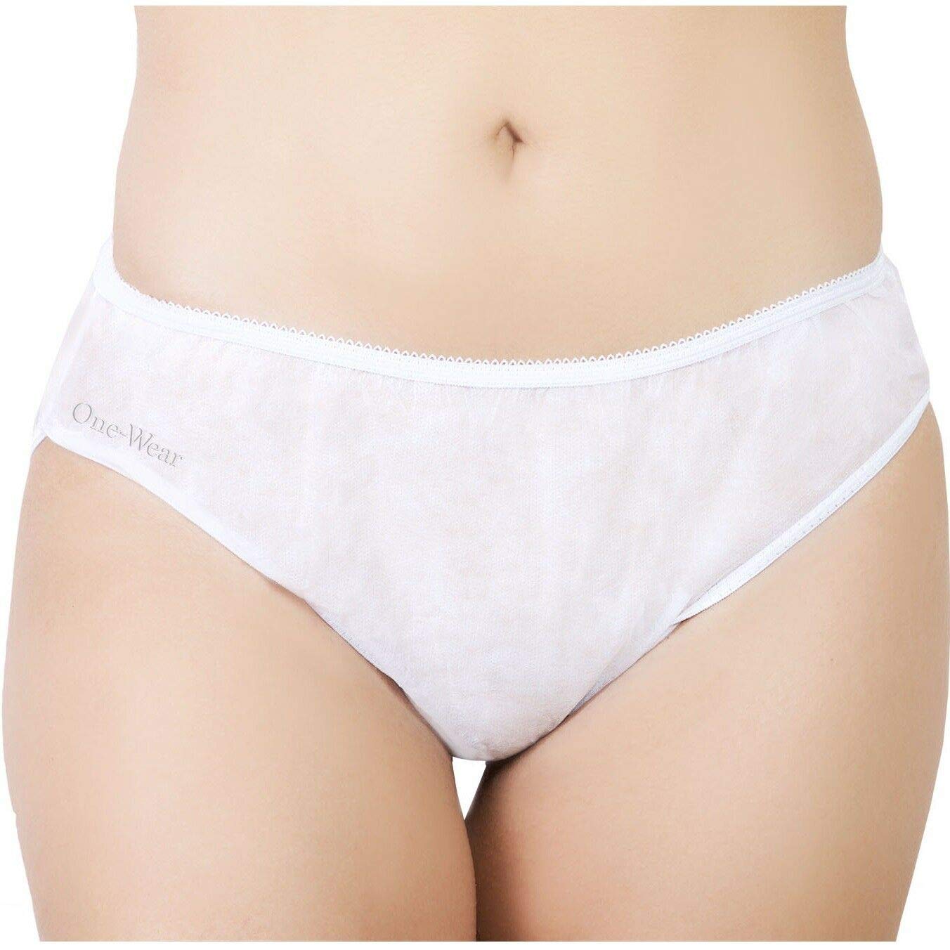 One-Wear Disposable Knickers Maternity Hospital Pants Women (5 Pack White S) Disposable Underwear Supersoft Paper Disposable Pants, Travel Underwear Panties, Disposable Briefs