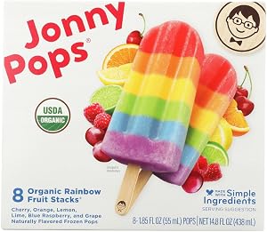 JonnyPops® Organic Rainbow Fruit Stacks Frozen Pops 8ct