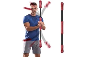 OSCILLATING SLIM Fitness Bar for Workout,Elastic Exercise Bar, Vibration Weight Stick,Body Physical Therapy,Core Strength Training,Arm Shoulder Stretch At Home Gym.