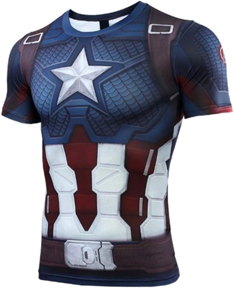New Movie t-Shirt Costume Compression Superhero Long Half Sleeves