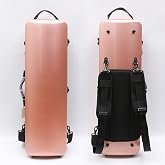 Vetimobato Braided Carbon Fiber Violin Case for 3/4 &amp; 4/4 Full-Size Violins Rectangle Lightweight Hard Shell Case with Music Bag,4 Bow Holders Durable Protection for Travel &amp; Storage (Rose gold)