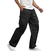 ZAFUL Men's Parachute Sweatpants Y2k Baggy Track Pants Drawstring Wide Leg Casual Trousers Streetwear
