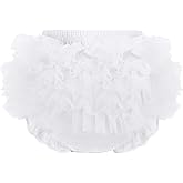 Poocen Baby Girl Lace Ruffle Diaper Cover Bloomer for Infant Girls Newborn Cotton Tutu Shorts Briefs Panties