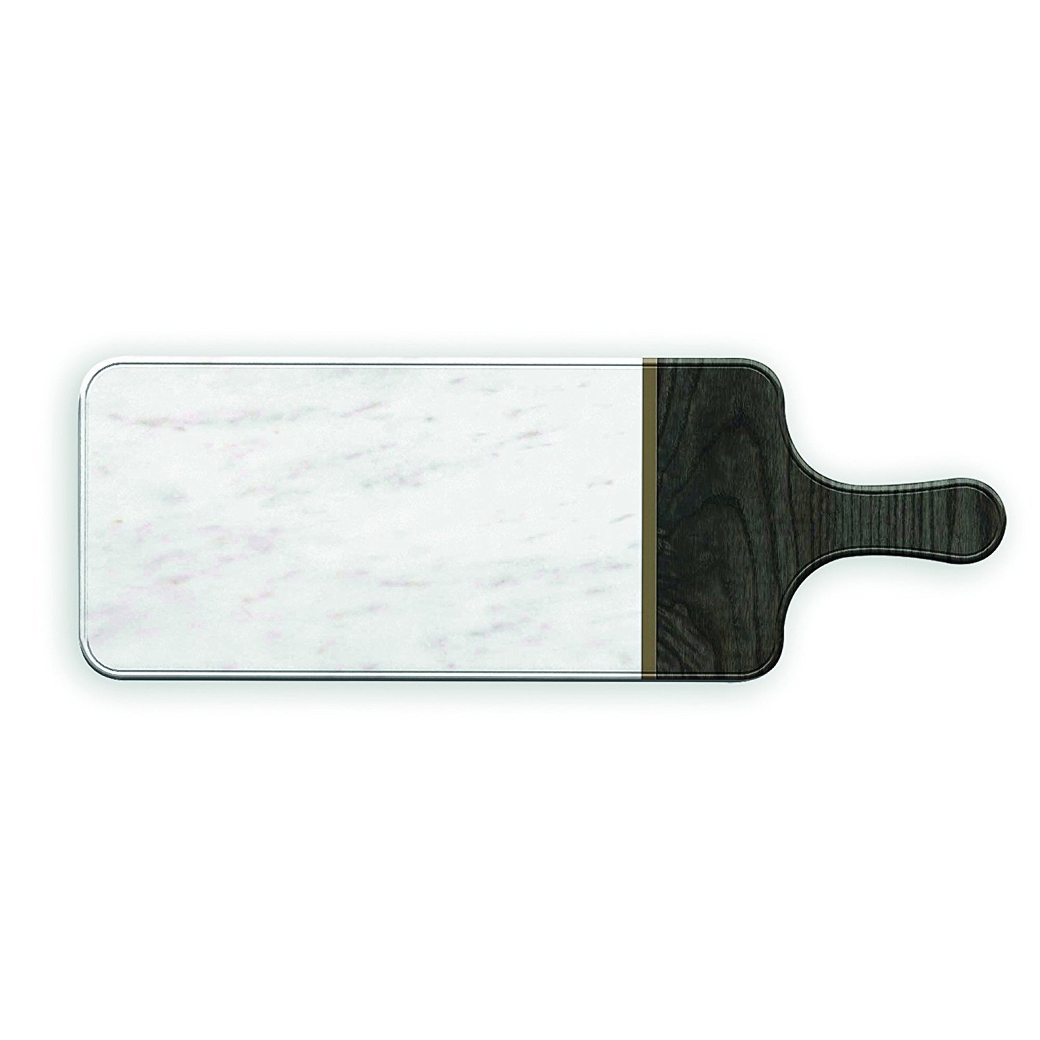 Grey Marble & Teak Effect MELAMINE Appetiser / Cheese Board / Tapas Platter / Server