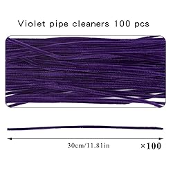 100 Pieces Pipe Cleaners Chenille Stem, Solid Color