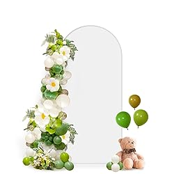 Hemmotop White Arch Backdrop Cover, 6 ft Spandex