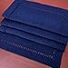 Grelucgo Handmade Hemstitch Solid Navy Blue Nautical Rectangular Table Runner Or Dresser Scarf (14 x 60 Inch)