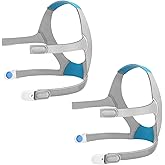 N20 Headgear Compatible with ResMed AirFit AirTouch Nasal Mask Headgear, N20 Full Face Mask Headgear Strap - Large (2 x Soft Breathable Headgear + 4 x Magnetic Clips)