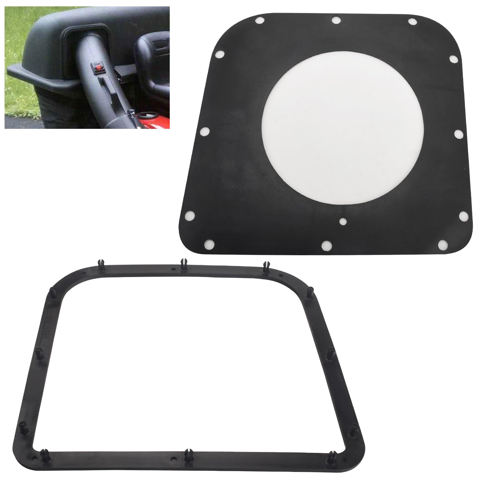 Photo 1 of 532192550 Bagger Seal - by Ohoho - Compatible with Husqvarna 192550 917249040 / Craftsman 354 SLG 966529102 968999515, Fits 48" 54" Grass Catcher with 532192603 Plastic Gasket Cover