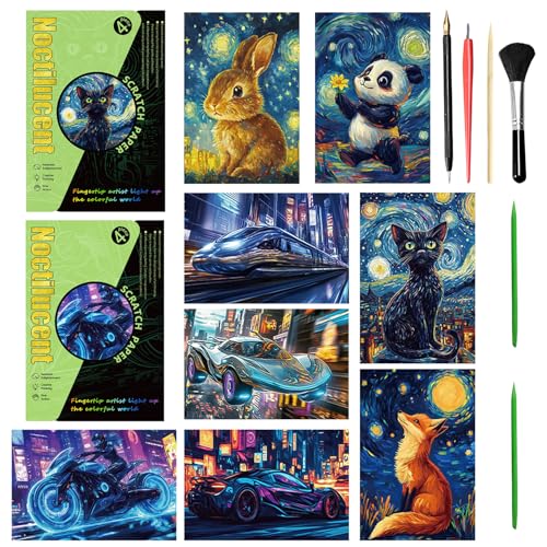 Starry Sky Cat & Motorcycle