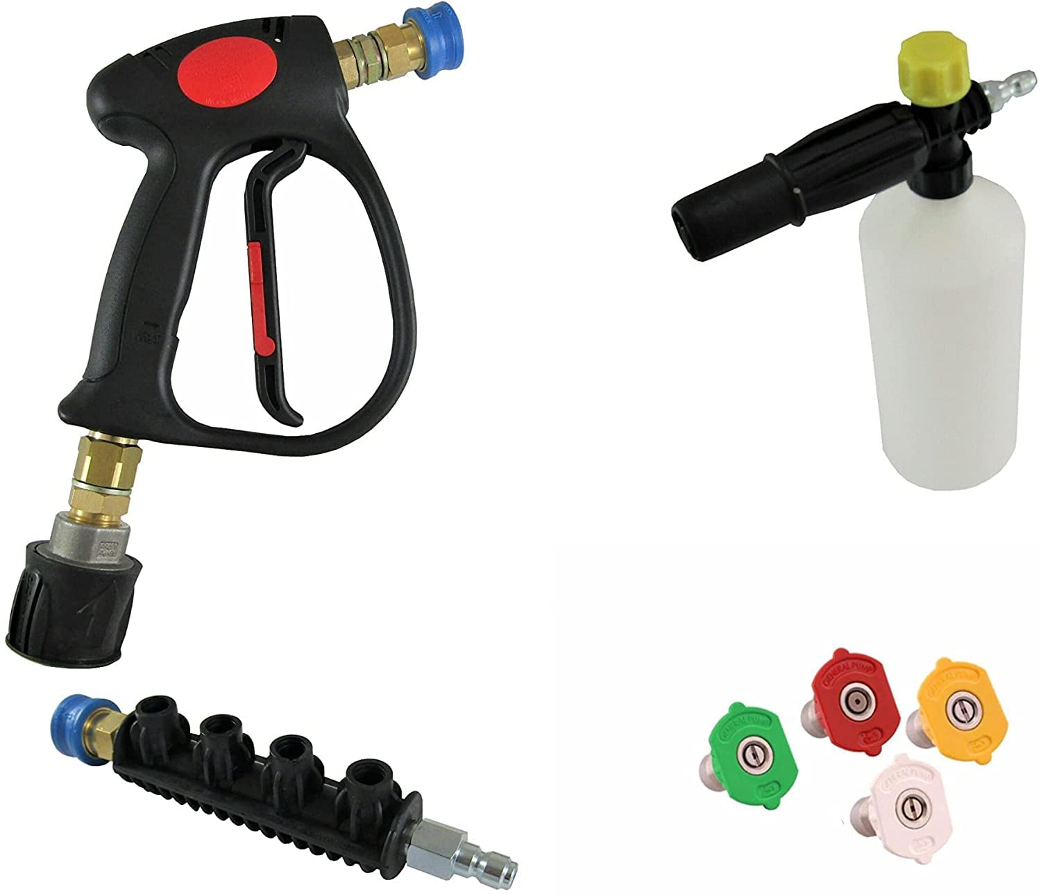 PWPUK MV925 Italian Trigger Set Snow Foam Lance Nozzles & Lance Nilfisk Compatible