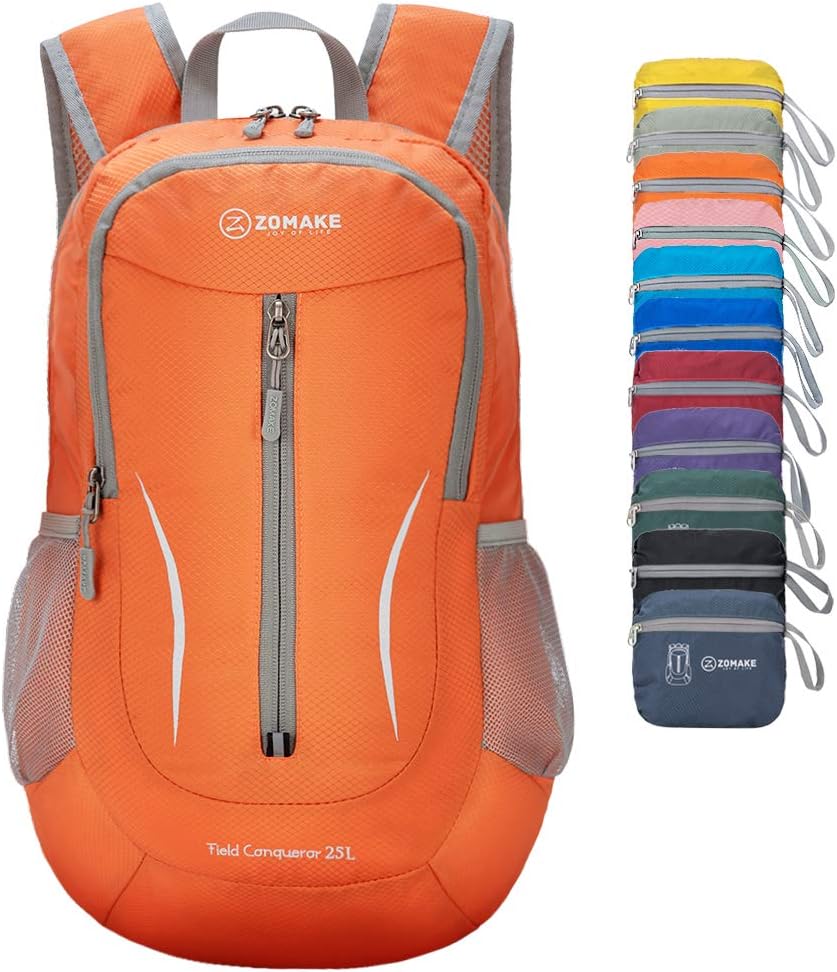 ZOMAKE Ultra Lightweight Packable Backpack, 25L Small Water Resistant