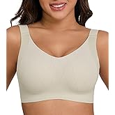 Xcutting Jacquard Underwear Pull Up Bras for Women No Underwire Wireless Seamless Bralette Comfort Supportive Full Coverage