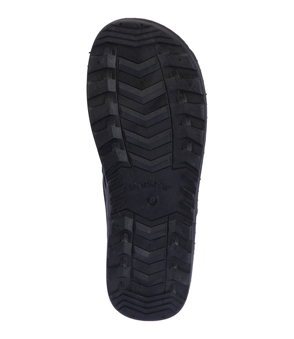 unistar unisex acupressure slippers - gh-01, black, (size 8)