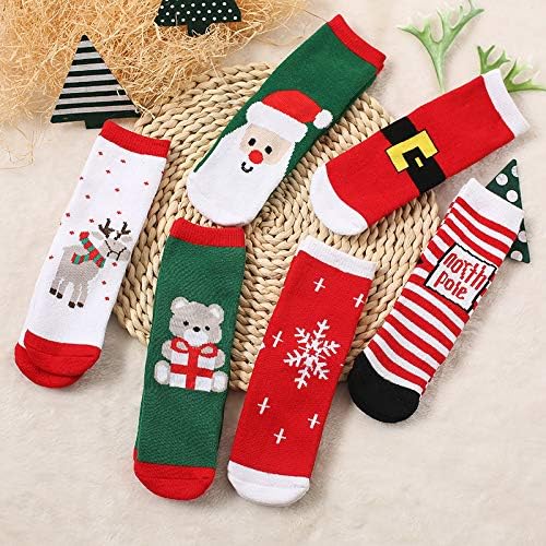 1 A 8 Ans Laiyyi 1 Paire De Chaussettes De Noel Pour Enfants Chaussettes De Vacances De Noel Pour Bebes Avec Dessins Animes Pour Bebe Et Dessin Anime Denfant Sports Et Loisirs