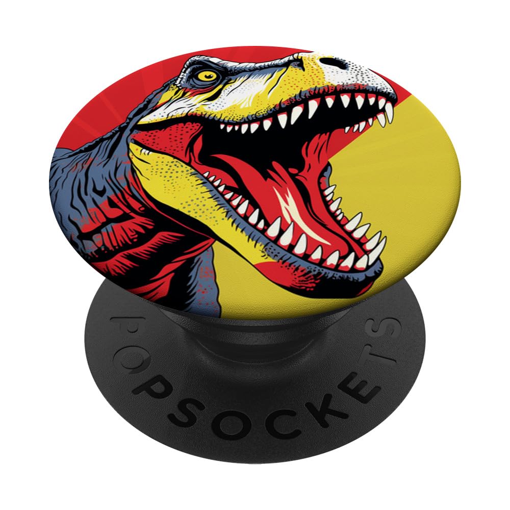 T-Rex T Rex Tyrannosaurs - pop art Dino Cute PopSockets Swappable PopGrip