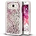 Galaxy J7 Case,J7 Case,NSSTAR Galaxy J7 [Liquid] [Glitter] Case,Creative Design Flowing Liquid Floating Bling Glitter Sparkle Stars Clear Hard Case for Samsung Galaxy J7 SM-J700 (Silver)