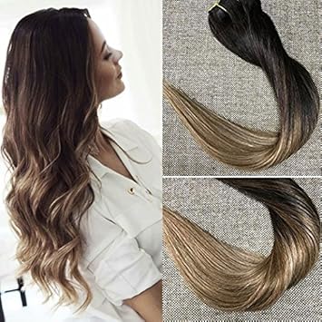 20 1b 6 27 Full Shine 20 Inch Clip In Ombre Brazilian Hair
