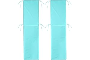 Ganeen 2 Pieces Waterproof Chaise Lounge Cover (Not Includes Cushion) 72x21x3in Outdoor Cushions Slip Covers Cushion Slipcovers Lounge Chair Cover with Zipper Ties for Outdoor Lawn Patio (Lake Blue)