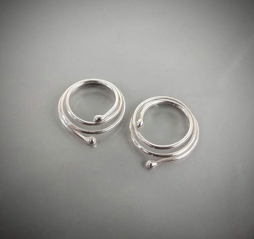 2 pcs Spiral nipplerings non piercing body jewelry sterling