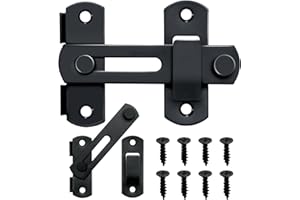 Adanluxe 2 Packs Gate Latch Sliding Door Lock, 4"x 2.76" Upgraded Thickened Security Door Locks for Bedrooms, Kids Safety, Barn Door Lock, Shed, High Quality Child Proof Gate Latches for Wooden Fence