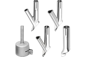 5 Pcs 5mm Welding Tip Nozzles, Round Speed Welding Nozzle, Tacking Nozzle for Vinyl PVC Plastic Hot Air Gun, Round Triangular