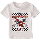 CM C&M WODRO Toddler Boys 4th of July Shirt All American Boy Patriotic T-Shirt American Flag Tee Top Independence Day Clothes