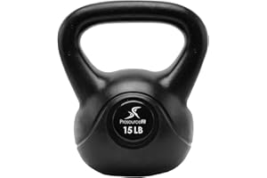ProsourceFit Vinyl Plastic Kettlebell, 15 lb