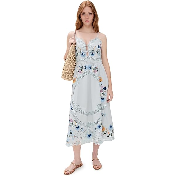 alice + olivia Women's Minka Tie Front Maxi Dress with Tassels, Serenade  Dark Cherry, 2 at Amazon Women's Clothing store