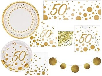 Sparkle And Shine Gold 50th Anniversary Lunch Napkins Party