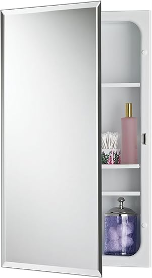Amazon Com Jensen 1459modx Bevel Mirror Medicine Cabinet 16 X 26 Home Improvement