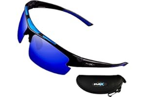 FLEX V1– Polarized Sports Sunglasses for Men Women, Tough Frame w/HD Lens for Driving Cycling Running Baseball Golf Biking