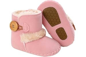 Jonbaem Newborn Baby Boys Girls Snow Winter Boots Infant Toddler Soft Sole Winter Warm Crib Booties Shoes