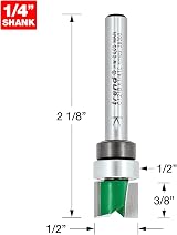 Trend C121BX1/4TC Profiler Router Cutter 12.7mm Dia 9.5mm L Tungsten Carbide view 3
