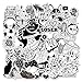 Hydro Aesthetic VSCO Stickers Water Bottles Big 50 Pack Girl Waterproof Durable Vinyl Decal for Laptop Phone Travel Case Pad (Black White)