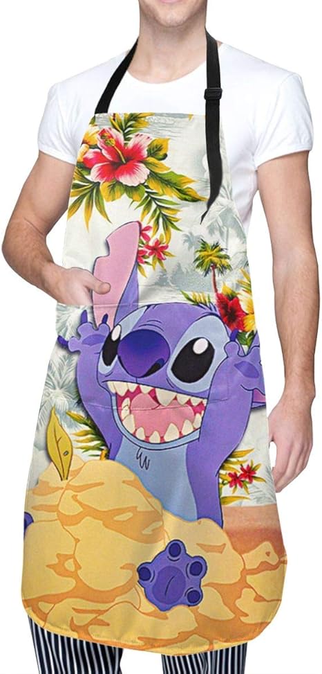 Amazon エプロン スティッチ 前掛け カフェエプロン 防水 ポケット付 男女兼用 家庭用 仕事用 シンプル 首掛け お洒落 おしゃれ かわいい エプロン オンライン通販