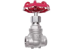 GUXGUY 304 Stainless Steel Gate Valve DN15, 1/2" NPT Stainless Steel Female Threaded Rotary Globe Valve for Water Flow Switches, Fuel Water Vapor, Air Switches, Air Compressors and Sump Pumps, etc