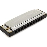 Hohner Accordions Hohner Blues Band Harmonica, Key of C, Chrome (1501BX) | Hohner Blues Band Diatonic Harmonica with Authentic Reed Engineering