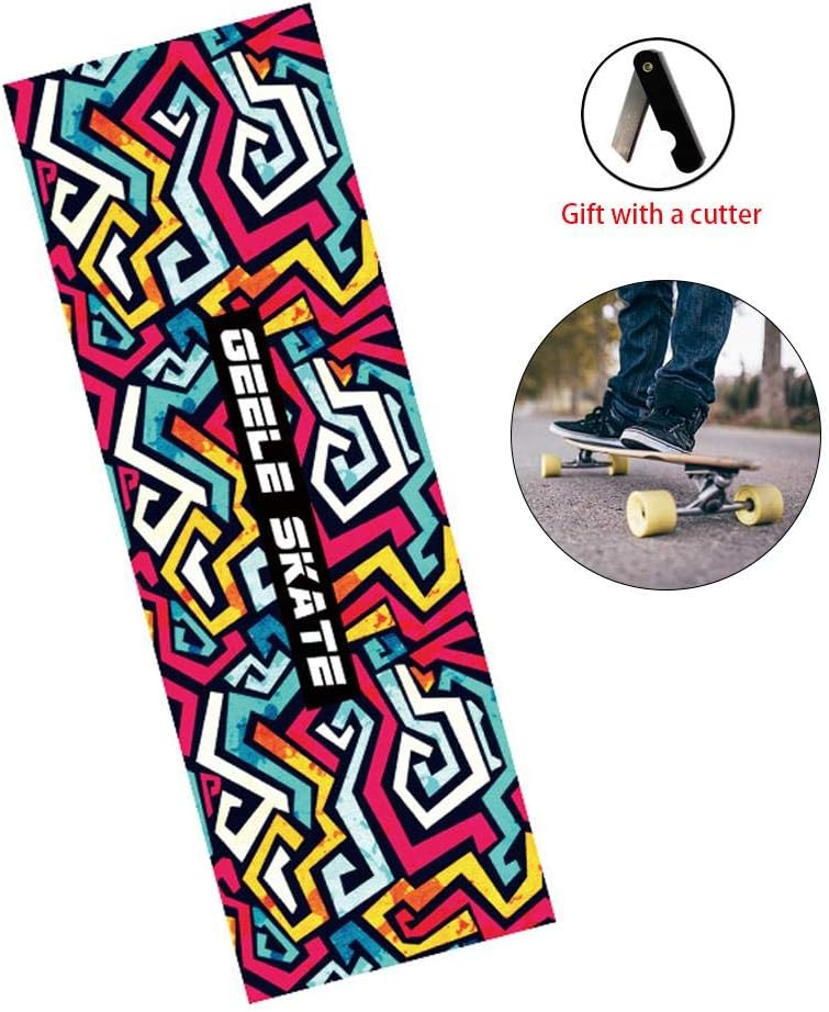 Keptfeet Skateboard Sandpaper Grip Tape Waterproof Grip Tape Sand Paper For Skateboard Skate Skating Scooter Sticker Griptape Sandtape(47x10in)