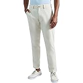 Haggar Mens Comfort Luxe Straight Fit Flat Front Linen Casual Pant