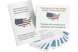 YINGK YK U.S Citizenship Flash Cards 2025 - English/Spanish, Naturalization Study Guide with 100 US Civics Questions & Answers, US Civics Test Flash Cards Combo Set, Bilingual Flashcards for US Citizenship (1)
