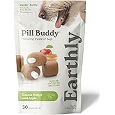 Presidio Earthly Pill Buddy Naturals - PB & Apple Recipe Pill Hiding Treats for Dogs - Make A Perfect Pill Concealing Pocket 