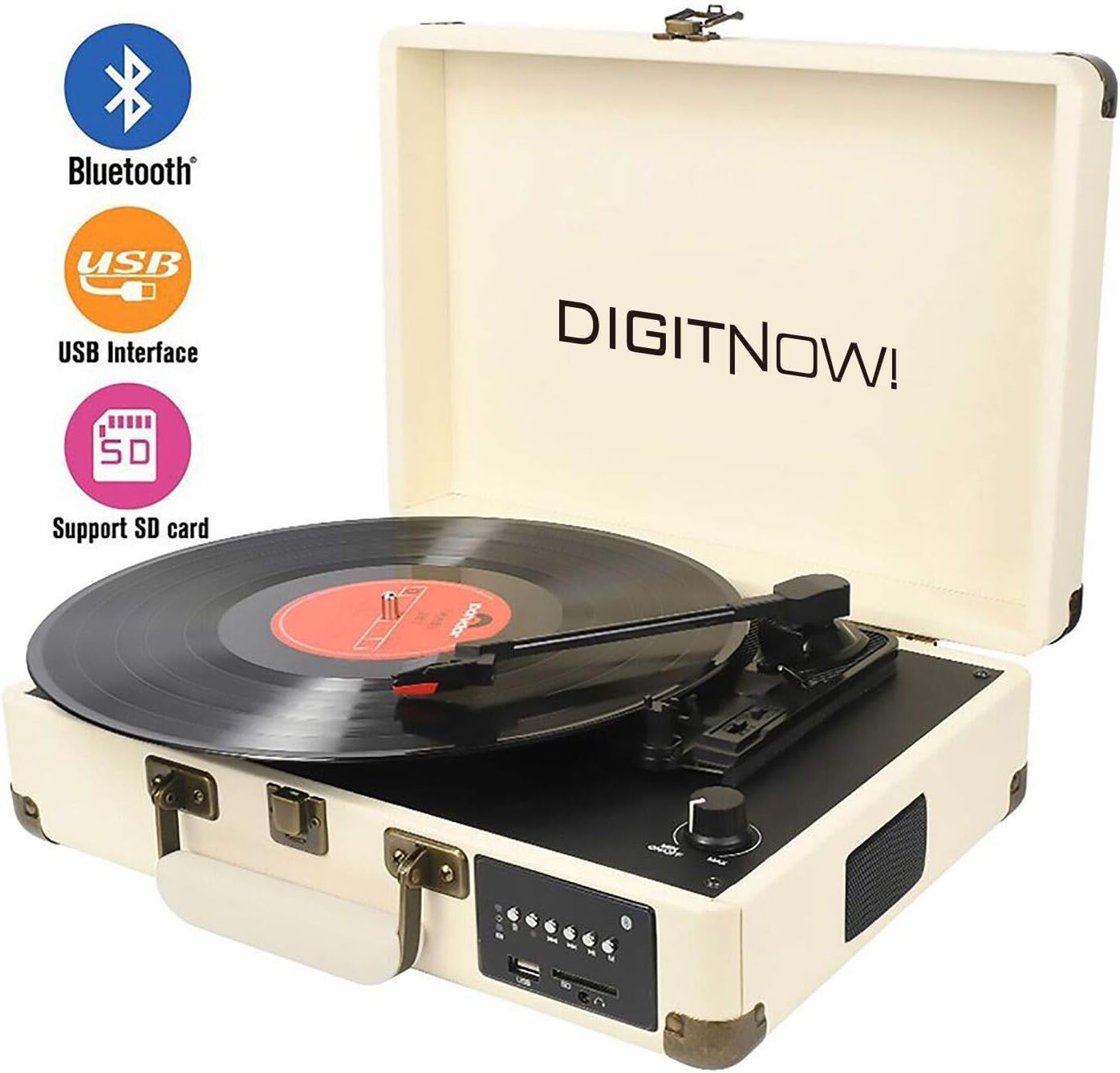 DIGITNOW Record Player, Turntable Suitcase with Multifunction