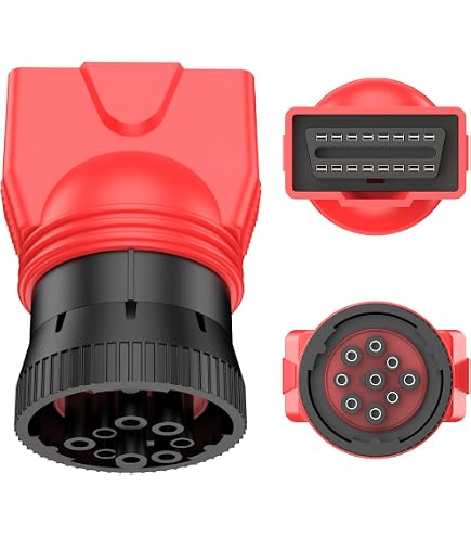 WISDOMHOOD OBD2 To J1939 Adapter - 16-Pin Male To 9-Pin Female For Truck Diagnostics & ELD - View #3