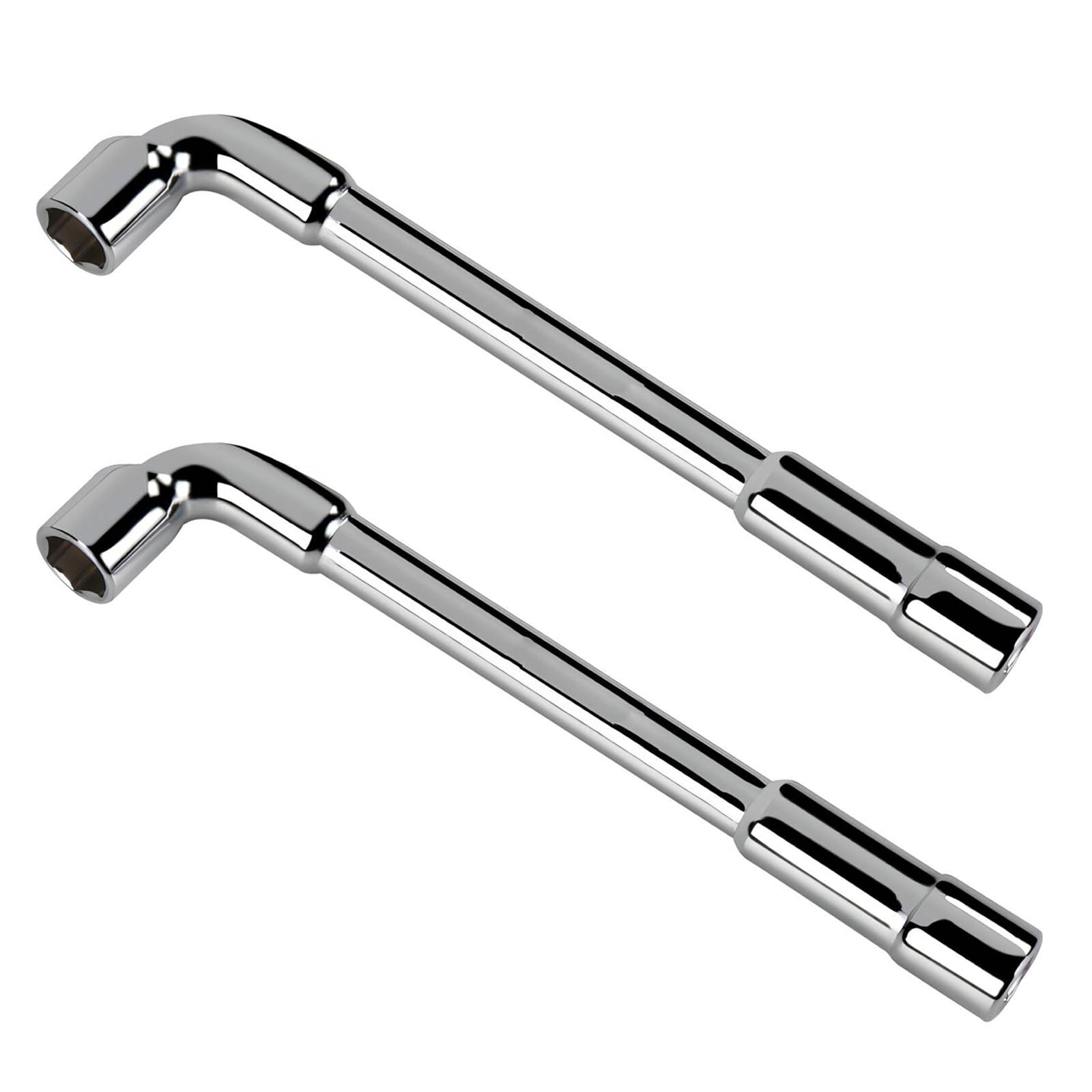 Aoktorkit 13mm L Shaped Angled Hex Socket Wrench,CRV Multifunction Tubular Double Ended Hex Wrench for Washing Machine,Pipeline,Mecchancy Bicycle Repair and Home Maintance, Pack of 2