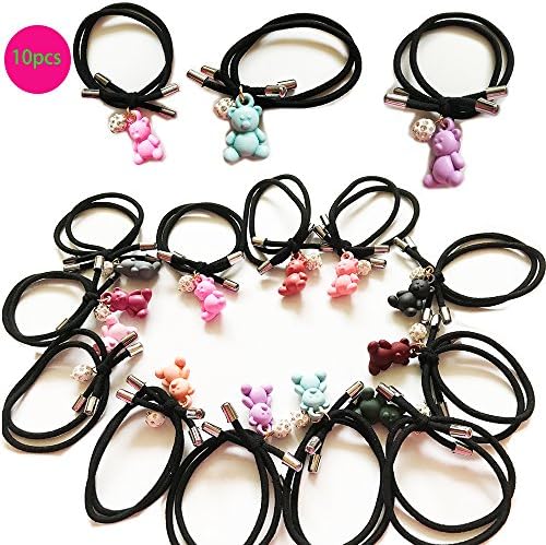 Flowerfox Tie Hair Rope Ponytail Hair Band Elastic Stretch holders Headband Scrunchie Mixed Colors-10pcs