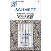 SCHMETZ Stretch Sewing Machine Needles - Precision Needles, Size 90/14, 5-Needle Cards, Pack of 1